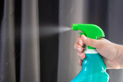 A spray bottle used for household cleaning