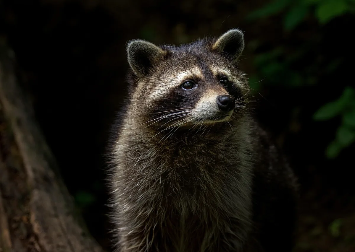 A raccoon on a rooftop