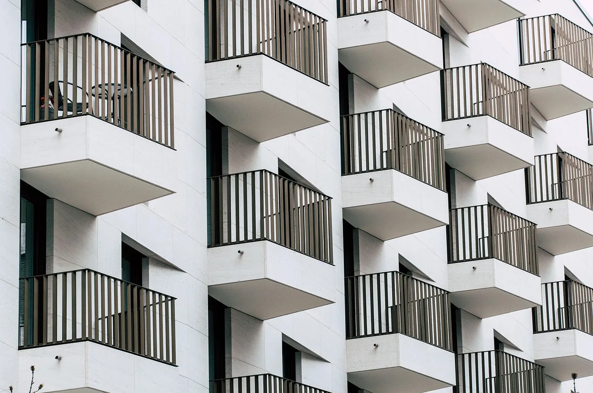 The exterior of an apartment building