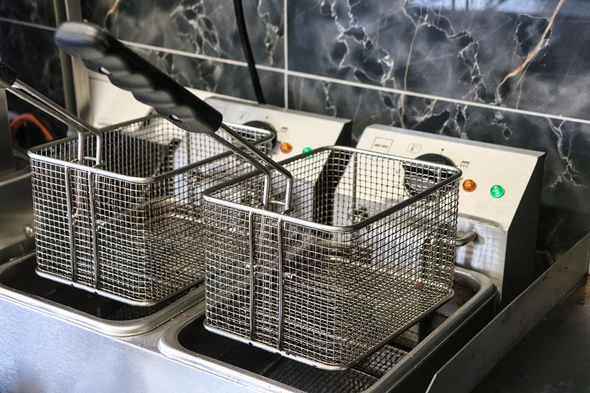 A clean stainless-steel commercial kitchen