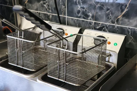 A clean stainless-steel commercial kitchen