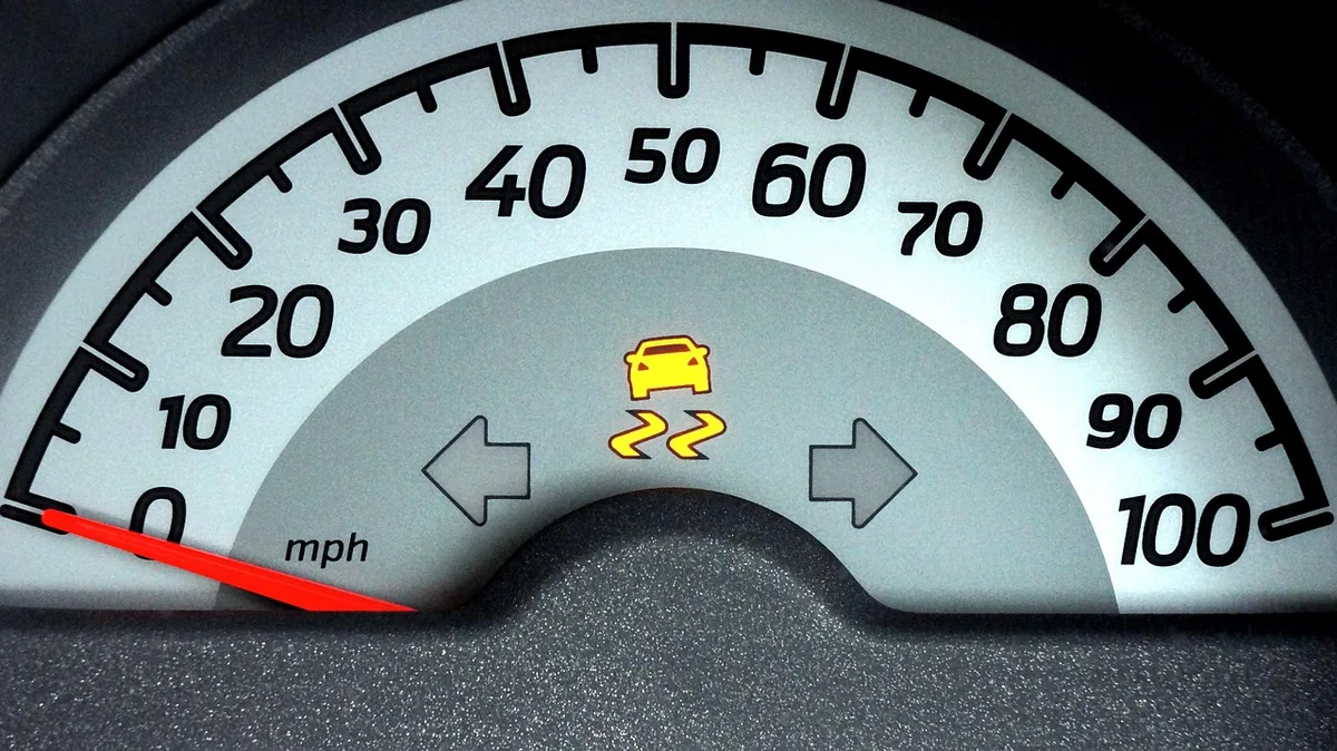 A gauge dial indicating a level of severity