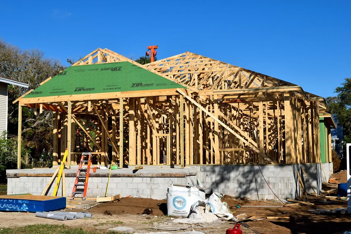 A new home under construction