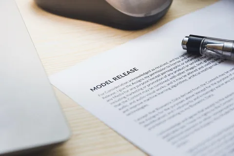 A person signing a document with a pen