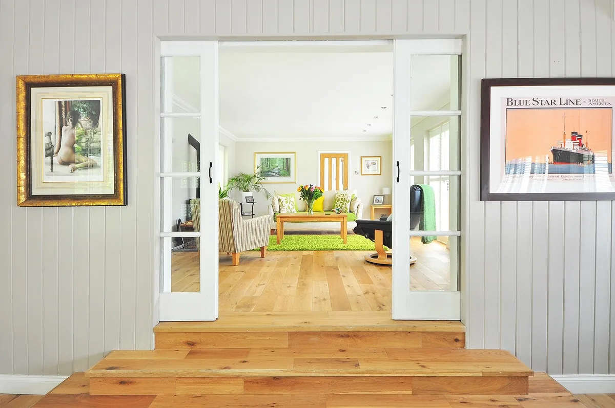 A bright, airy living room with open windows
